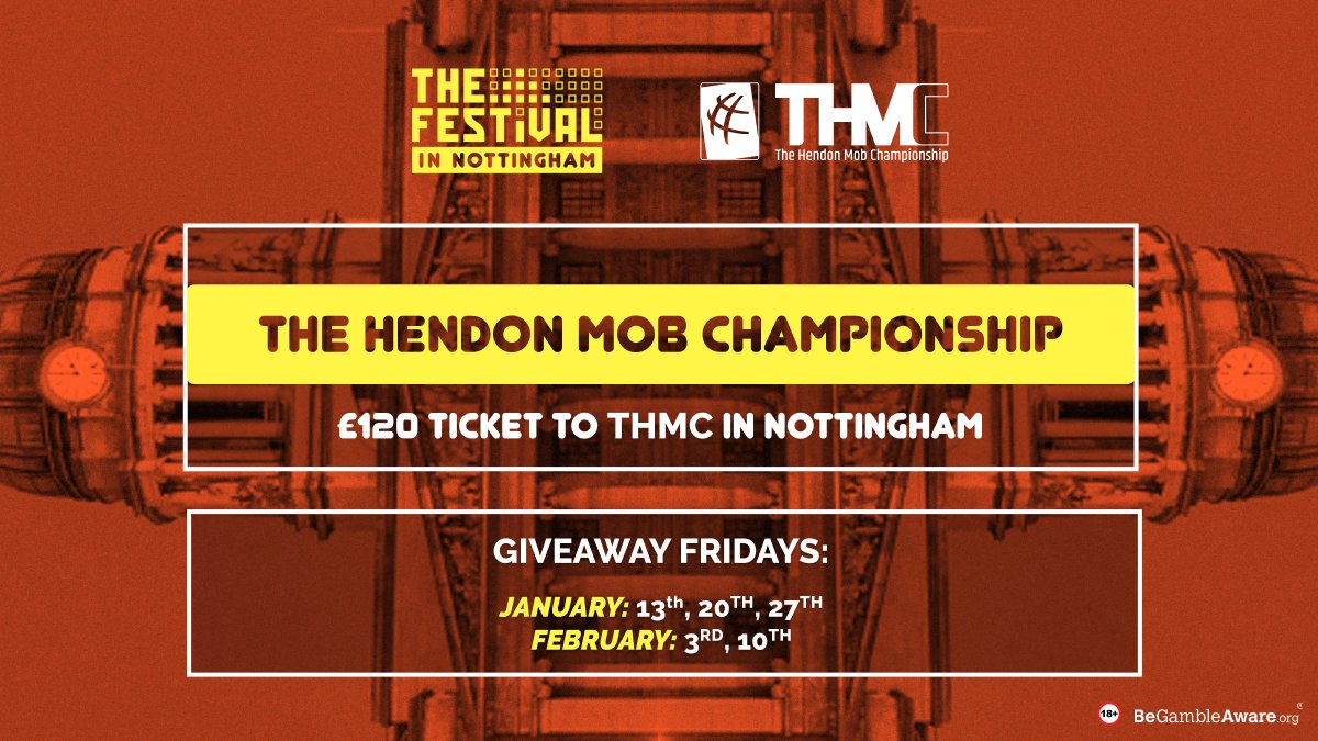 🇬🇧 ♣️🟠 #THMC <a href="/TheFestivalOG/">The Festival Series</a> Nottingham Seat Give-Away
🎁 To win: RT, Tag a friend + Reply: Which poker leading lady tops the all time money list at @DTD_Club with over $1.5m?
📆 Festival: 13-19 Feb
🔸 #THMC: 18-19 Feb
ℹ️  thehendonmob.com/thmc-nottingha… 
🔗 T&amp;C thehendonmob.com/thmc-nottingha…