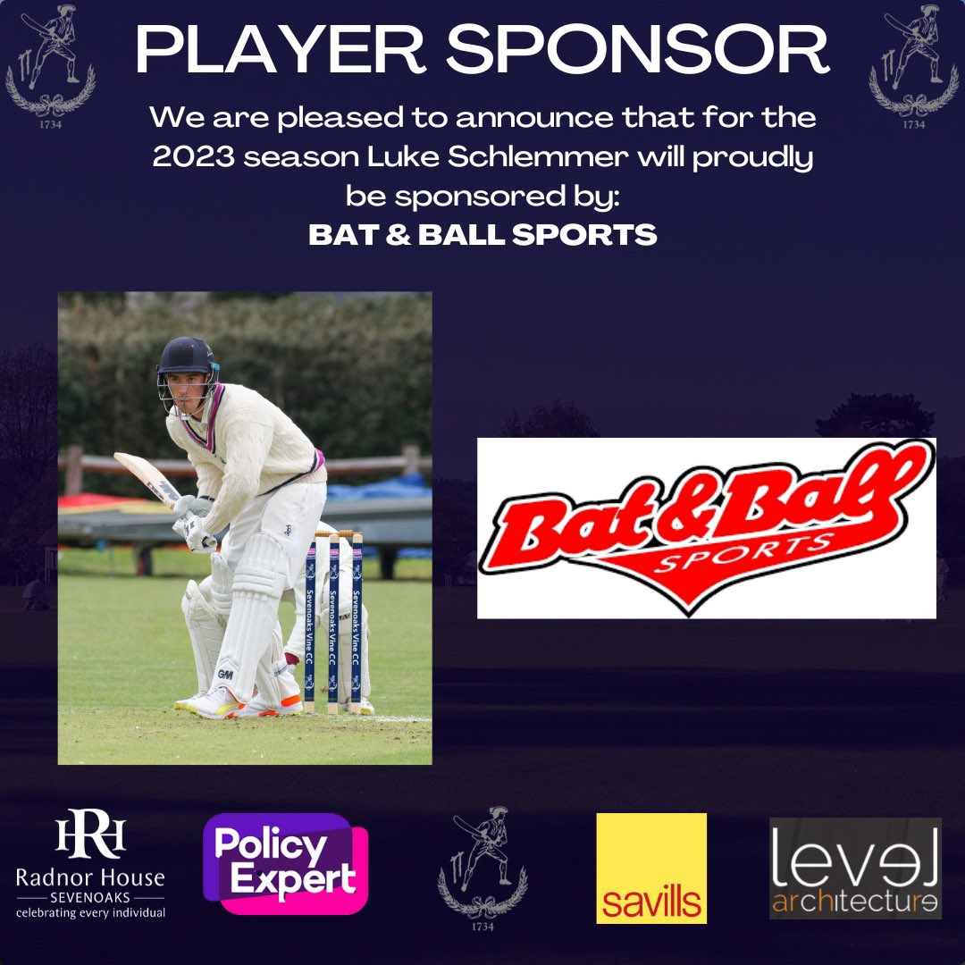 SVCC1734's tweet photo. PLAYER SPONSOR 📣

We're pleased to announce that 1st Xl Captain Luke Schlemmer will be sponsored by Bat &amp; Ball Sports for the 2023 season

#SVCc1734 https://t.co/7G61fvmsK0