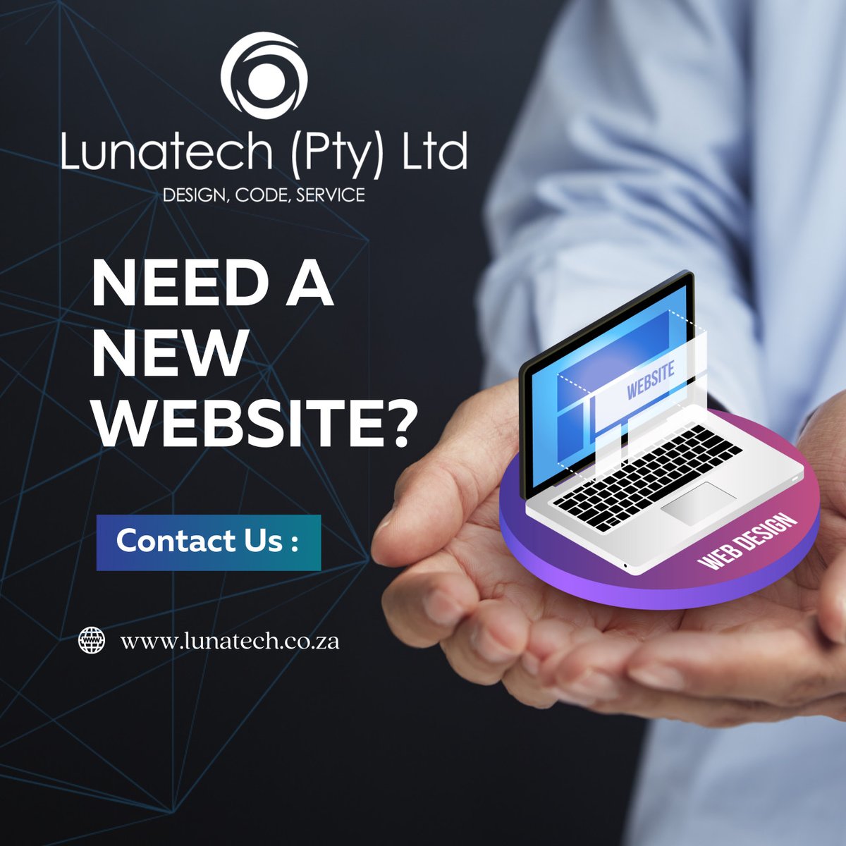 Need a new website? You can contact us for more by clicking the link. lunatech.co.za
#Software #Company #Service #Design #Code #Digital #Technology #Lunatech #JBay #Local #Powerhouse #Quality #Professional #Innovation