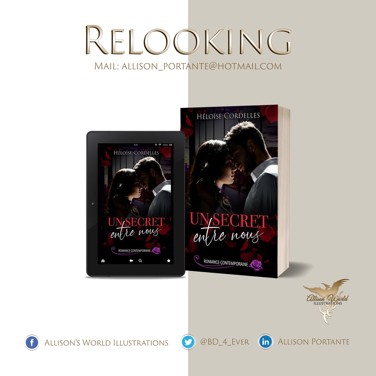 BD_4_Ever's tweet image. #NouvelleCréation #Refonte #Relooking 

Un secret entre nous de Héloïse Cordelles est disponible en Ebook sur Amazon. Un grand merci pour sa confiance. 

Lien &amp;gt;&amp;gt; amazon.fr/gp/product/B08…