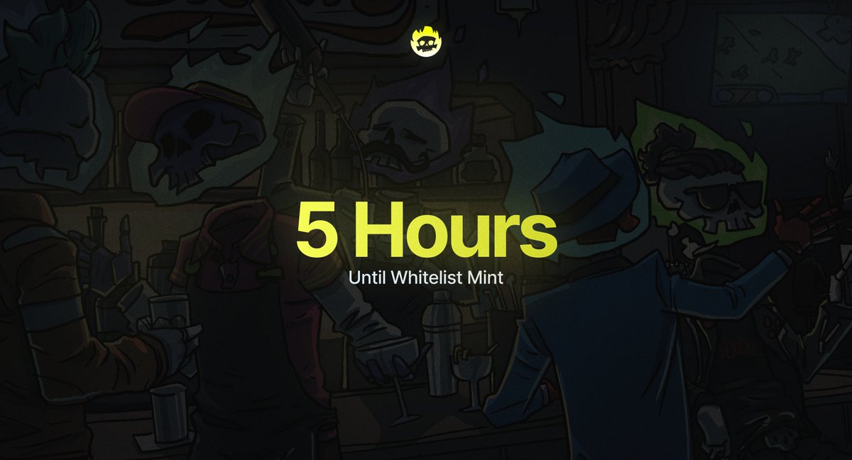 Whitelist mint will open in 5 hours and will run for 24 hours! 🚨 

Don't sleep on The Working Dead. We are building one of the first Learn and Earn platforms on the Cardano blockchain! 🚀 

You do not want to miss this! 💀 

[like and retweet for a chance to win a TWD NFT]