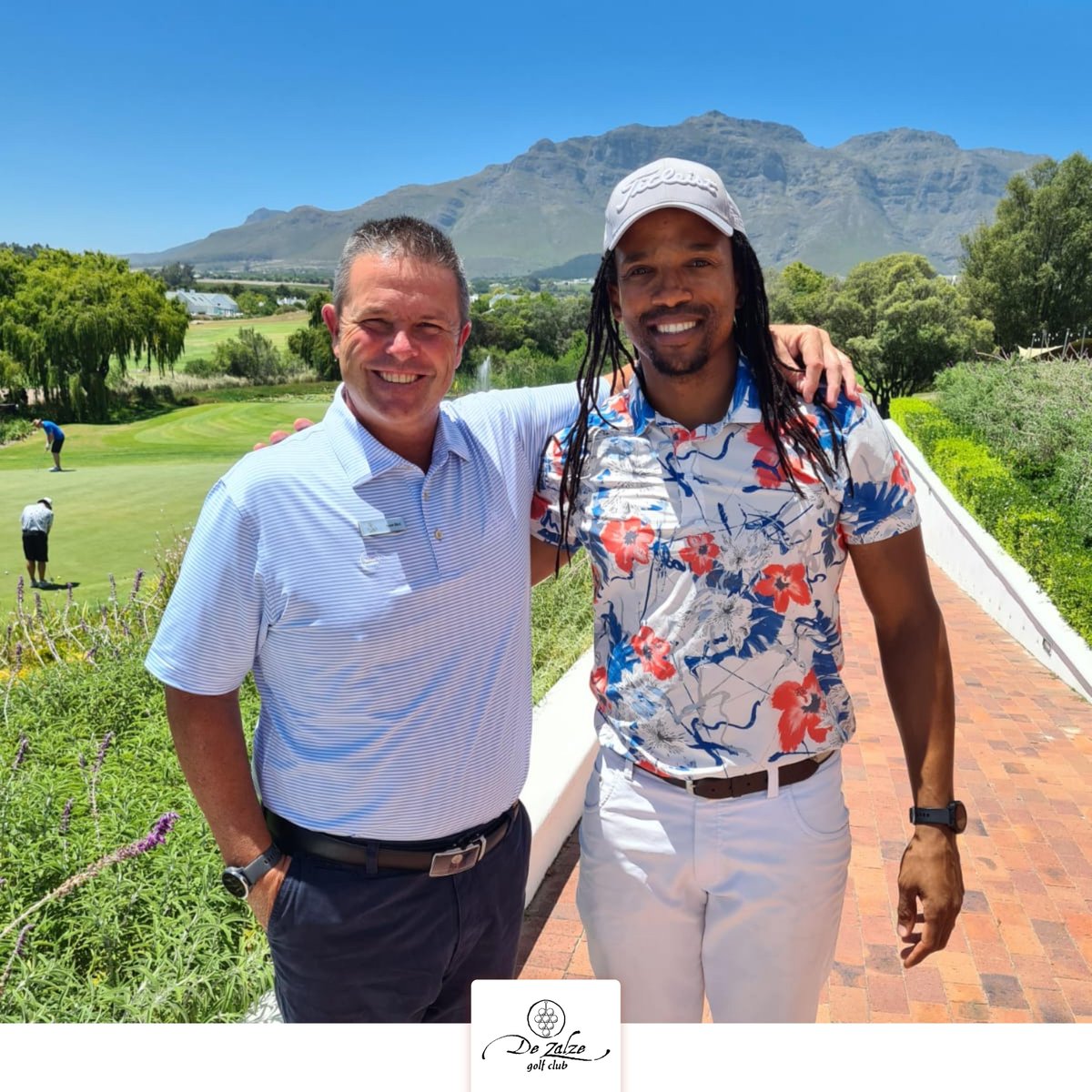 DeZalzeGolfClub's tweet photo. What a pleasure it is hosting legends! โณ
@OdwaNdungane14 , you are always welcome at De Zalze Golf Club. We hope you enjoyed the magnificent weather, immaculate course, and suberb dining experience! ๐
#DeZalzeGolfClub #DeZalze #SurprisinglyDifferent #TakeAWalkInTheWinelands https://t.co/9iXEIp2DuI