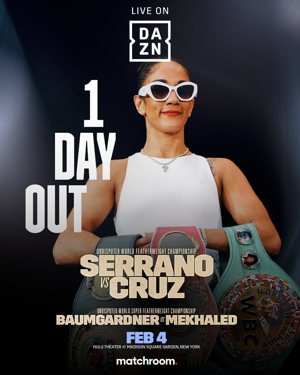 Just one more sleep,1️⃣Day to go‼️
#SerranoCruz #BaumgardnerMekhaled #MatchroomBoxing #MostValuablePromotions