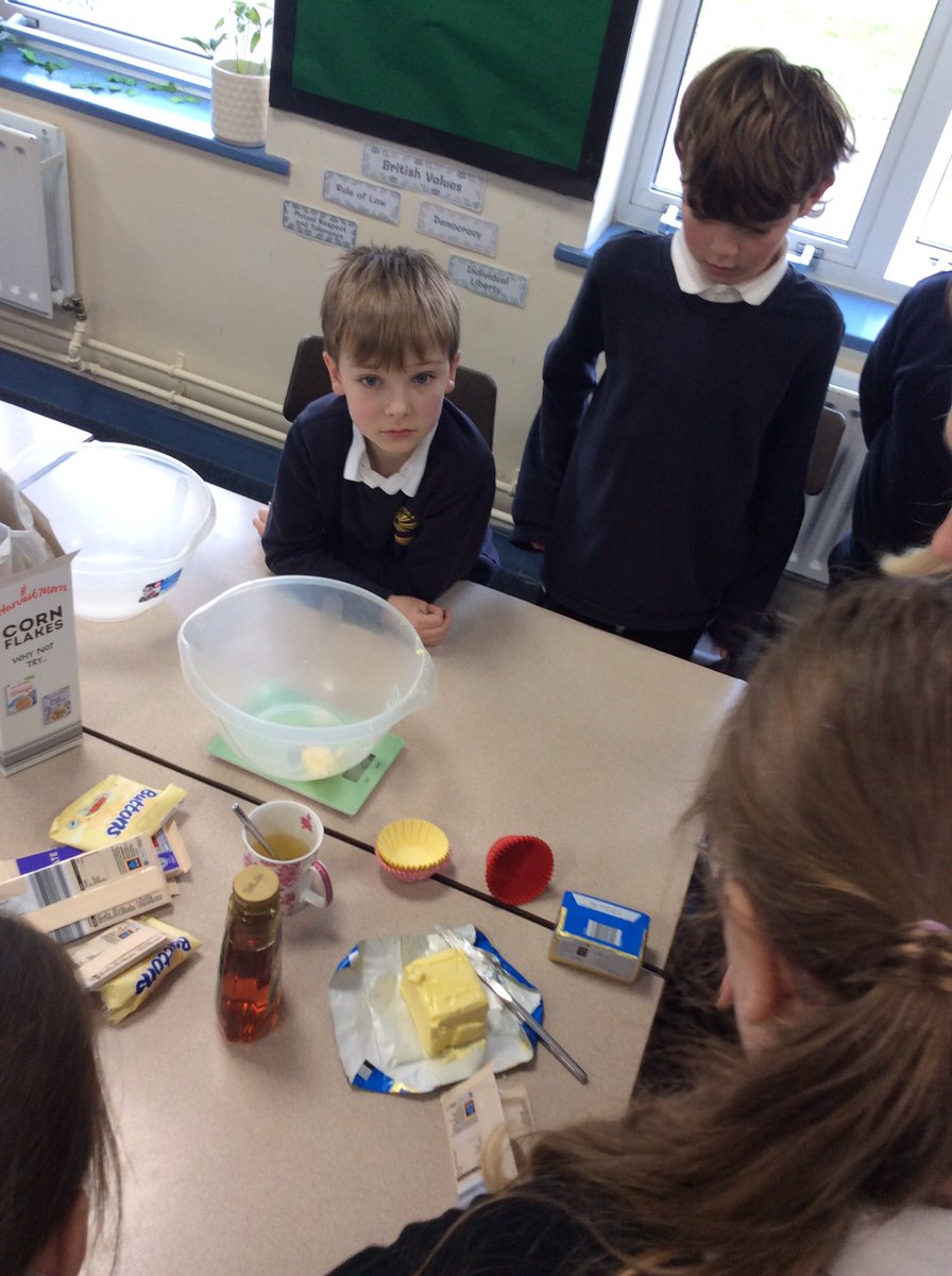 BandBschool's tweet photo. @BandBschool Team Foss have used their six times table knowledge in a practical maths session to convert an ingredients list for one bun to make buns for six. Well done team. They look tasty 😋 @eboractrust #bandbmaths #numberweek https://t.co/x8sYRVdZN1