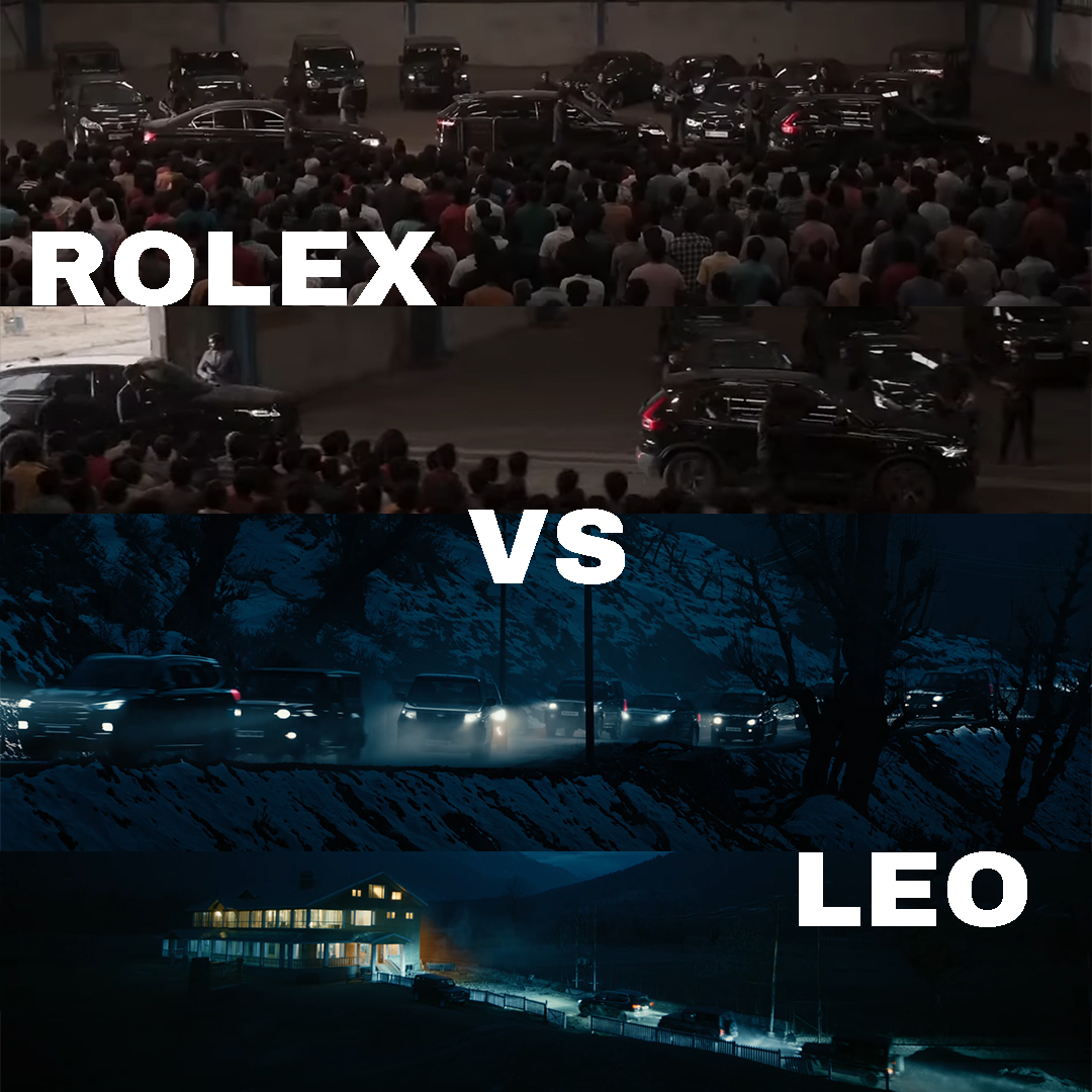 devaa_rv's tweet photo. #Rolex vs #leo 
BLACK CARS
#BLOODYSWEET 
#thalapathy #Thalapathy67TitleReveal #thalapathy67 https://t.co/NJee8ILWRJ