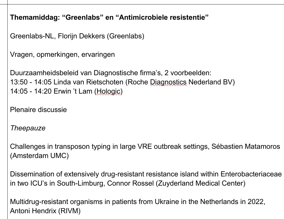 Programma, zie onder!