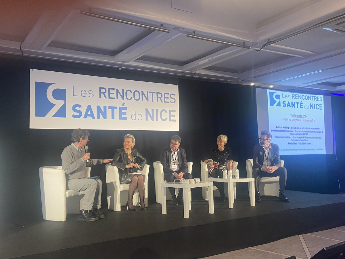 SPS_institut's tweet photo. Les Rencontres Santé de Nice à la table ronde 6 : « QUI VA SOIGNER LES SOIGNANTS ? » avec @CathCornibert #assosps , Patricia Ardillier @Humaninnov, Dominique Bloch-Lemoine association ORSAC , Floréal Peix : pdg d’Elior Santé
Animée par @gauthierpro https://t.co/Dap6jQhfVF