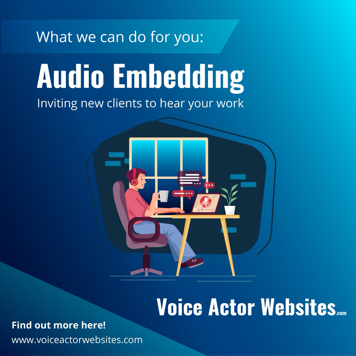 Did you know?
Here at Voice Actor Websites, we offer a range of services - one of these is our 'Audio Embedding' service which invites new clients to hear your work. #websites #voiceactors #voiceover