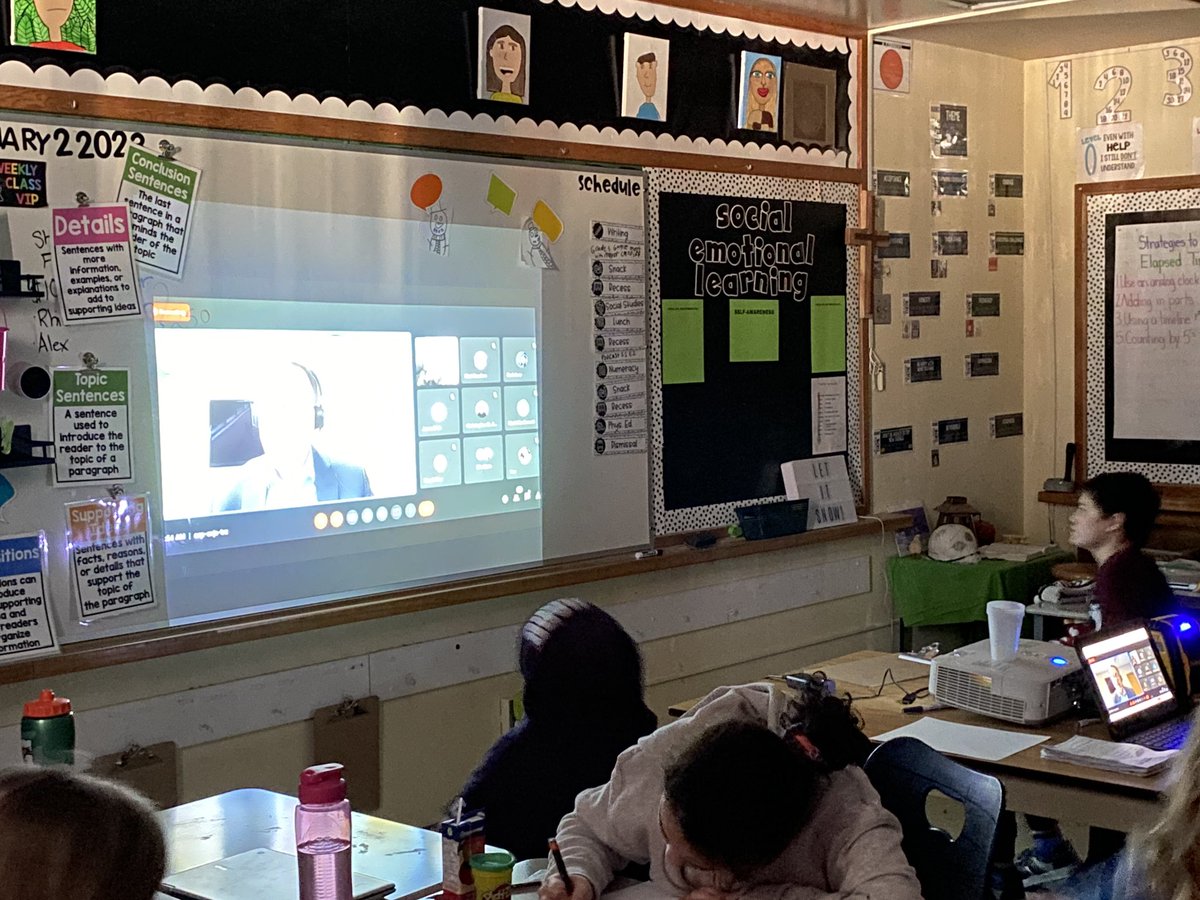 MrsBoomsma's tweet photo. We had a great discussion with Mayor Canniff today about our municipal government! Thanks @MrStAmand for setting this up! @sccdsb #gvpgrade4and5 @GPVanierCS https://t.co/nS8iQQH3Ig