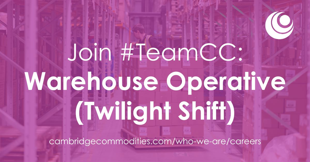 📣 We're looking for a 𝗪𝗮𝗿𝗲𝗵𝗼𝘂𝘀𝗲 𝗢𝗽𝗲𝗿𝗮𝘁𝗶𝘃𝗲 to join #TeamCC! 📣

The successful candidate will assist in the receiving, handling &amp; despatching of products into the warehouse from suppliers &amp; out of the warehouse to customers.

Apply now 👉 bit.ly/3j15Bc8