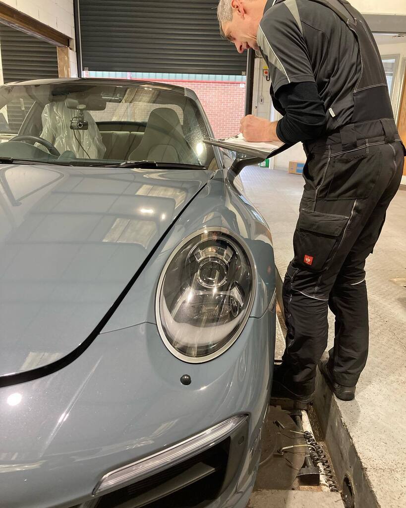 Name this colour?! It’s a beaut 😍

991 4WD GTS in for geometry today. New car to client and he wants to be confident that it drives as well as it can. Biggest concern after evaluation drive was the surprising lack of grip - particularly on right hand… instagr.am/p/CoMsW8jIoBb/