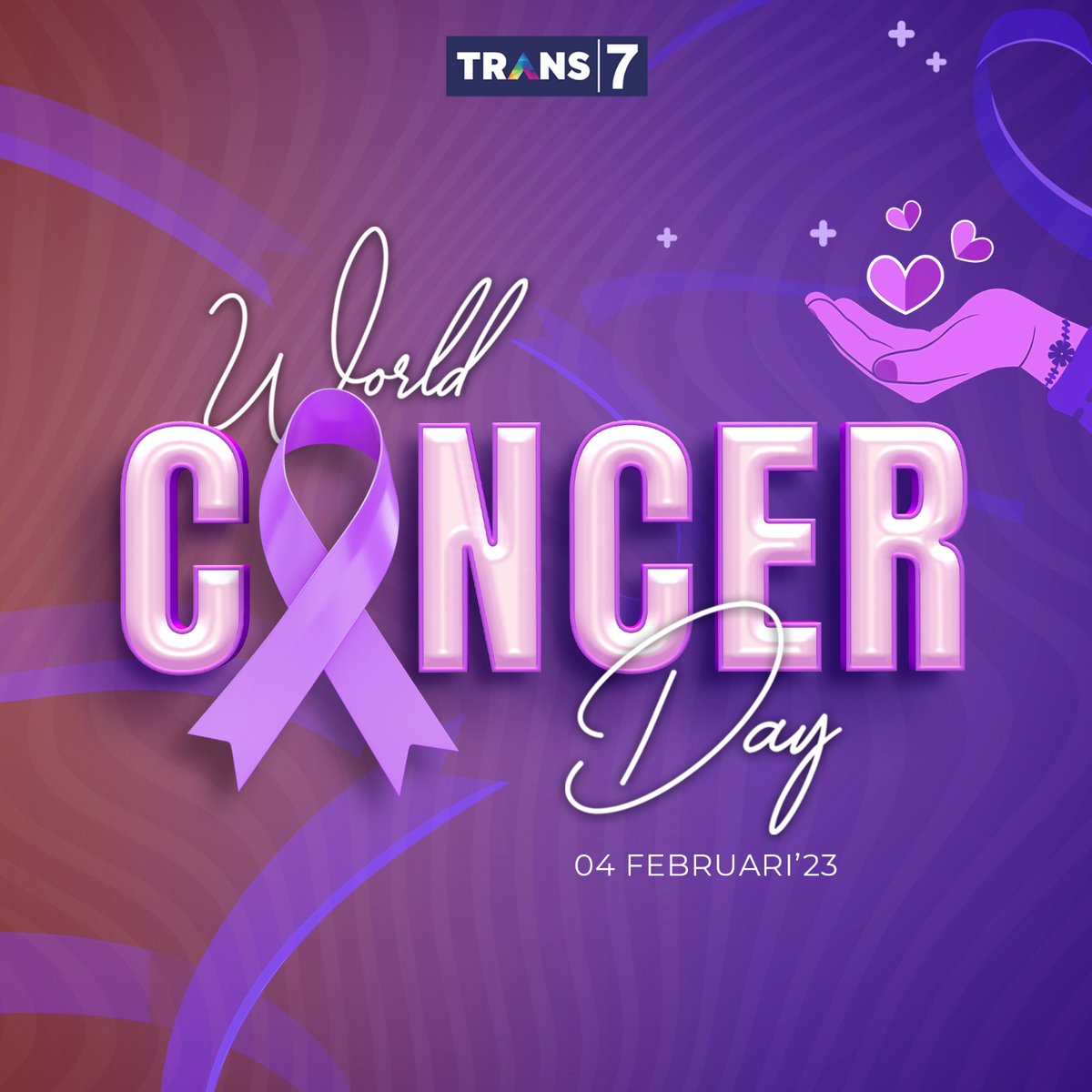Media_linked's tweet image. TRANS7: Semangat Hari Kanker Sedunia 2023. Teruntuk kamu yang sedang melawan kanker, terus berjuang!💪

#trans7update #HariKankerSedunia2023