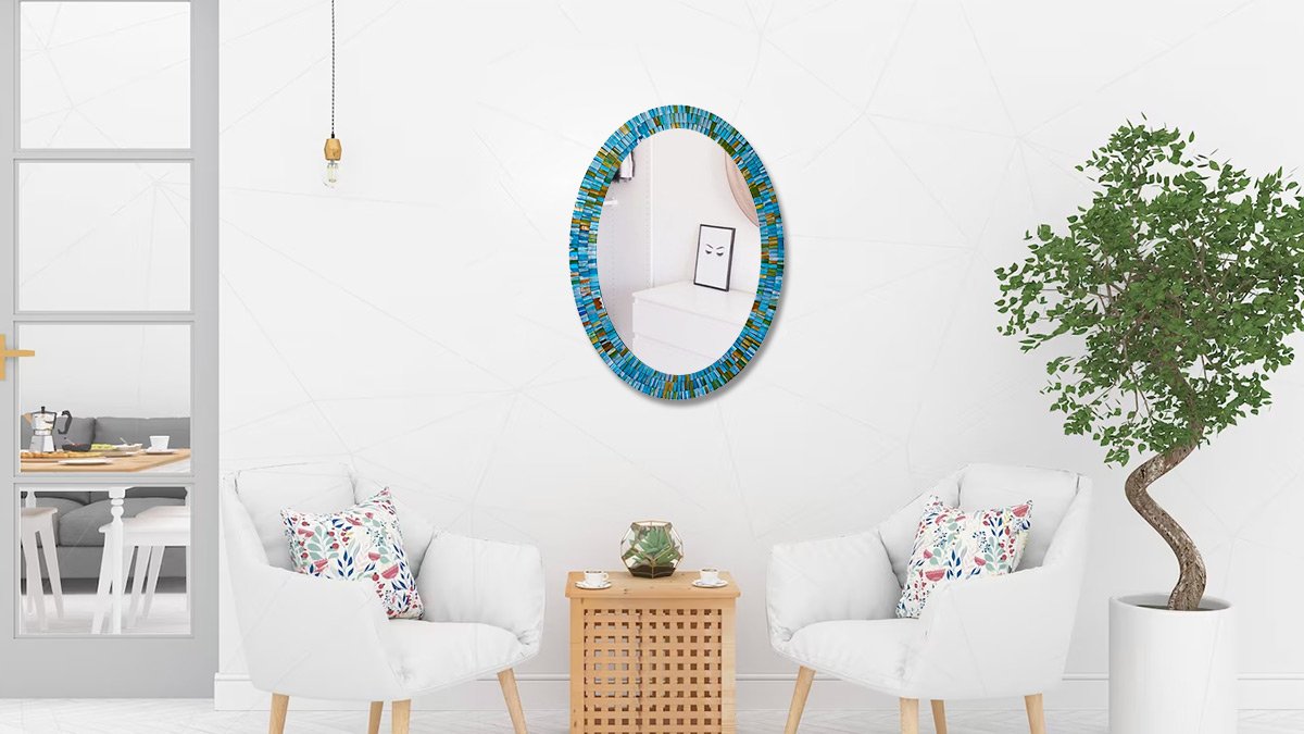 homegift_wareH's tweet photo. Decorative Oval Mosaic Wall Mirror, 32" Oval Wall Mirror of Turquoise, Blue, Aqua Blue, Green, Gold, Yellow, Colorful Glass Tile Décor for Home
https://t.co/OWv7gDRv6p
#mosaic #mirror #buyonline #wallmirrors #interiordecor #decorate #wall #décor   #postoftheday #decorativemirror https://t.co/EZSubG7aCR