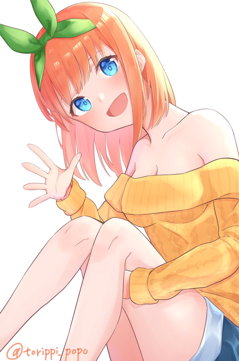 トリ🕊️イラスト・漫画練習したい人さんがTwitterに投稿した中野四葉(五等分の花嫁)のイラスト。