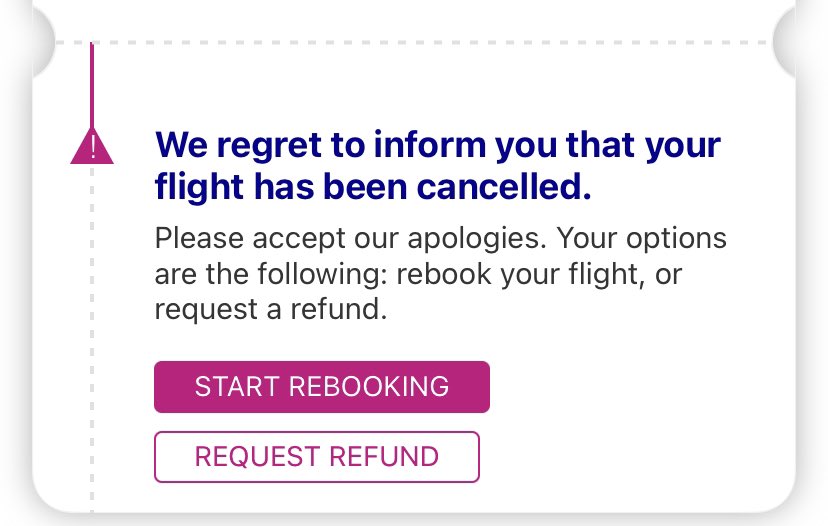 rubinoblu's tweet photo. @wizzair App says outbound flight has been cancelled and when I click start rebooking I get an error message https://t.co/2J27YFvQB5