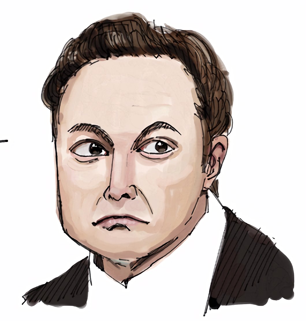 「絵チャで描いた #ElonMusk 」|浅羽かなのイラスト