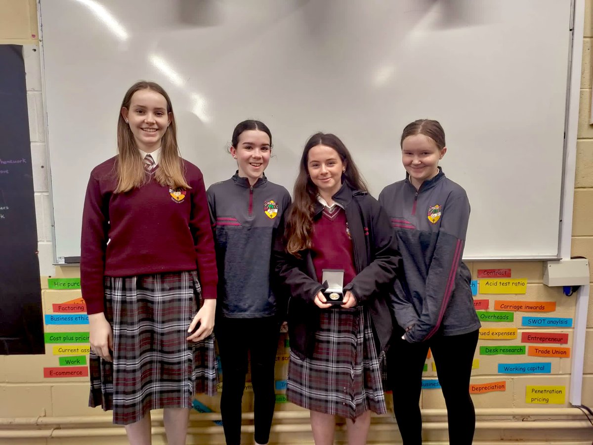 scoildara's tweet photo. A huge congratulations to our 2nd years Iseult Purcell,Hannah Ralph, Holly Byrne, Ella Morley who were all presented with the Chief Commissioners Award from girl guides last Saturday. This is a very prestigious award and we at School Dara are extremely proud of their achievements https://t.co/1gbU5CkvUw