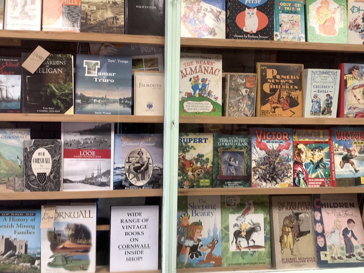 TregollsC's tweet photo. #Cornwall #lovebooks #booksale ⁦@RNAtweets⁩ ⁦@The_CWA⁩ ⁦@HistWriters⁩ ⁦@JustBooksGuy⁩ ⁦@Justagirl2017x⁩ 
Come along and grab a bargain or two before the shop closes at the end of February. Some great nostalgic books here at sale prices. https://t.co/ifl0RmXADo
