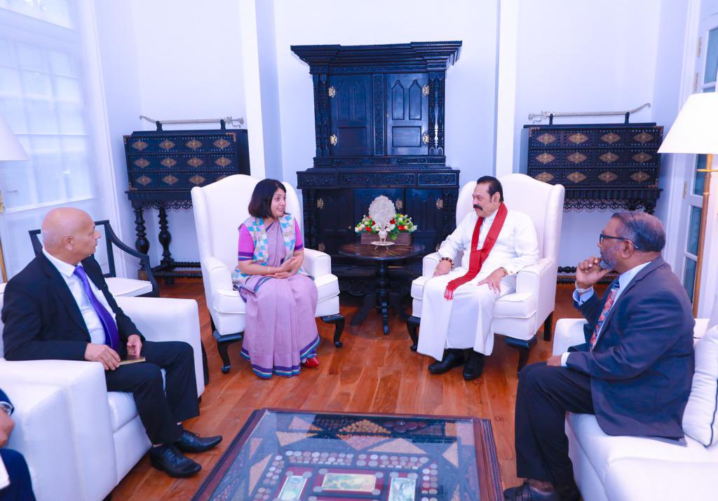 Met the newly appointed Foreign Minister of #Nepal, Hon. Bimala Rai Paudyal. I congratulated her on her appointment and welcomed her to #lka. She reiterated their commitment to further strengthen the already strong bilateral relations between both our nations. 🇳🇵 🇱🇰