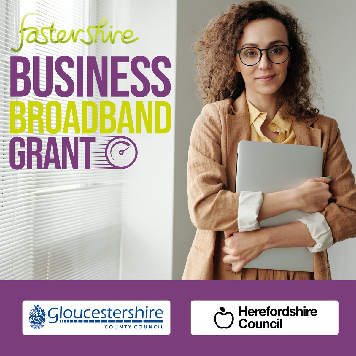 Fastershire Business Broadband Grant 
bit.ly/3vQksZp
If your business has a broadband connection of less than 30Mpbs, follow the link to discover if it's eligible for a grant of up to £20,000 to cover 80% of the cost of installing faster broadband.