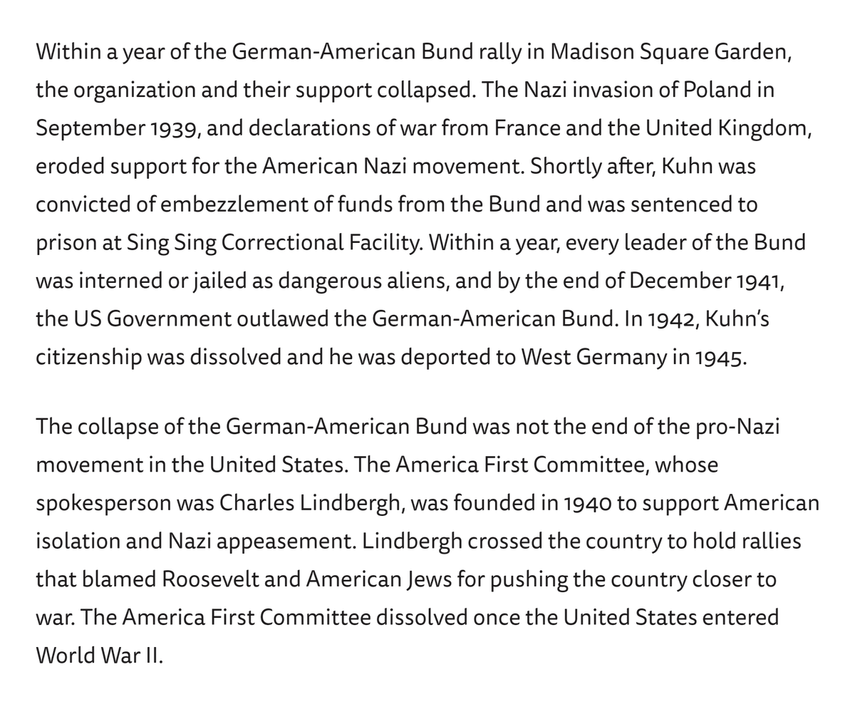 citizen_ha's tweet photo. @McFaul "The Nazi invasion of Poland in September 1939… eroded support for the American Nazi movement… The America First Committee… was founded in 1940 to support American isolation and Nazi appeasement. Lindbergh… blamed Roosevelt and American Jews"
https://t.co/pAeihgSZZk https://t.co/ca76T4f1gy