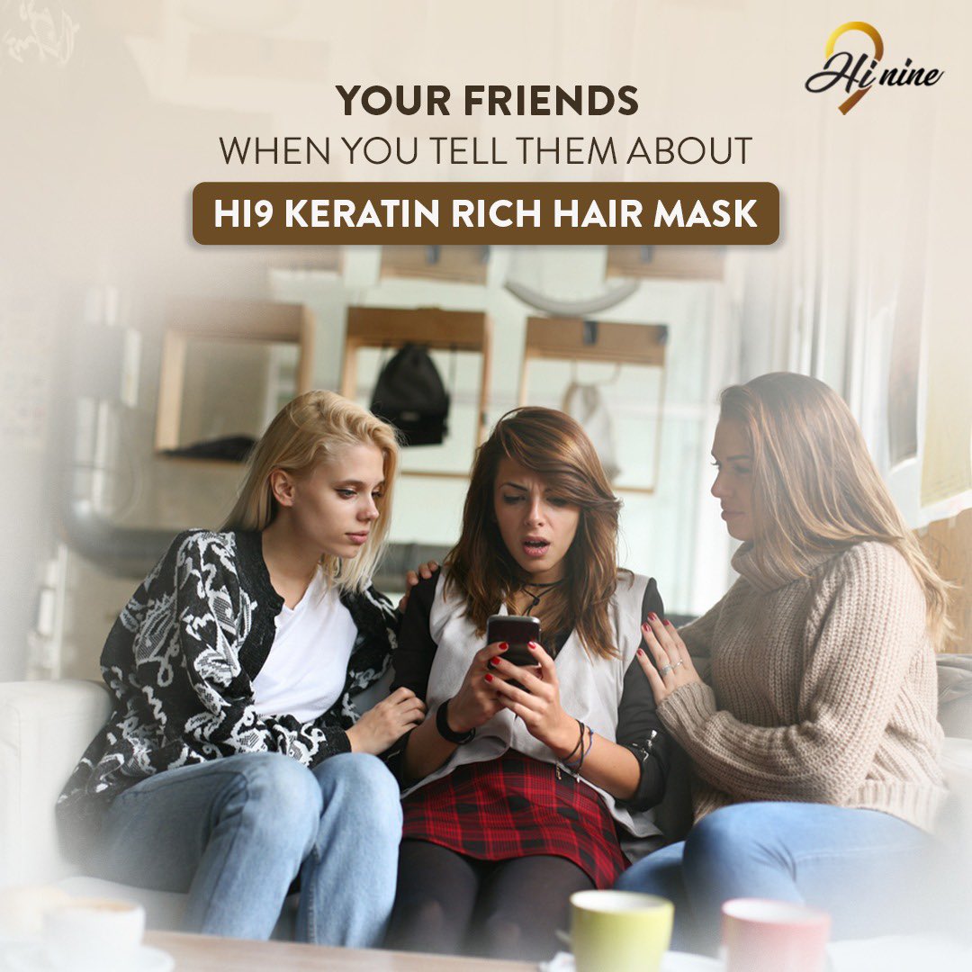 When you bond over the best haircare routine and products, all you can think of is Hi9.
We love it!
.
.
.
#hi9 #hi9products #haircare #hairmask 
#keratinhairmask