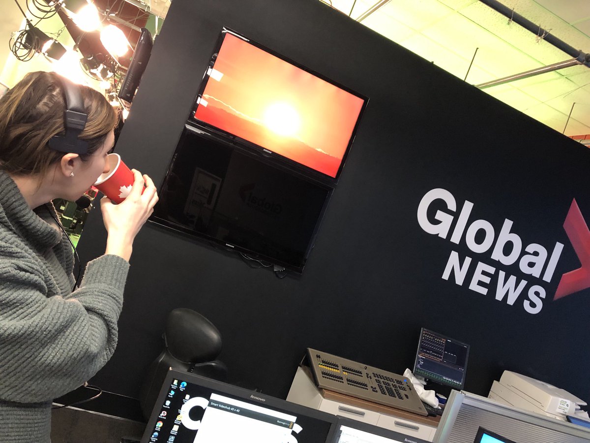 TeresaKaszuba's tweet photo. Toasting the sunrise with GNMP producer ⁦@katrinasquazzin⁩ @GlobalPtbo⁩ and @KawarthaTV⁩ #TowerCam 

#GoodMorning #BundleUp ⁦@DerrekIvey⁩ ⁦@TheNoorIbrahim⁩ #HappyFriday https://t.co/IAgq4w0ArL