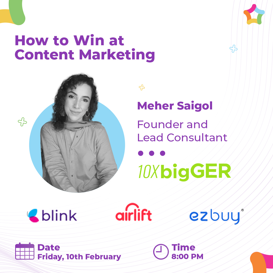 LinkstarSocial's tweet photo. Presenting our #LearnwithLinkstar Masterclass coach, Meher Saigol! Meher is the founder of 10X bigGER Digital, a digital marketing agency for startups and SMBs and has 10+ years of experience in digital marketing.
Click the link below to enroll:
https://t.co/68dfyWL62b https://t.co/JcBNYlziNN