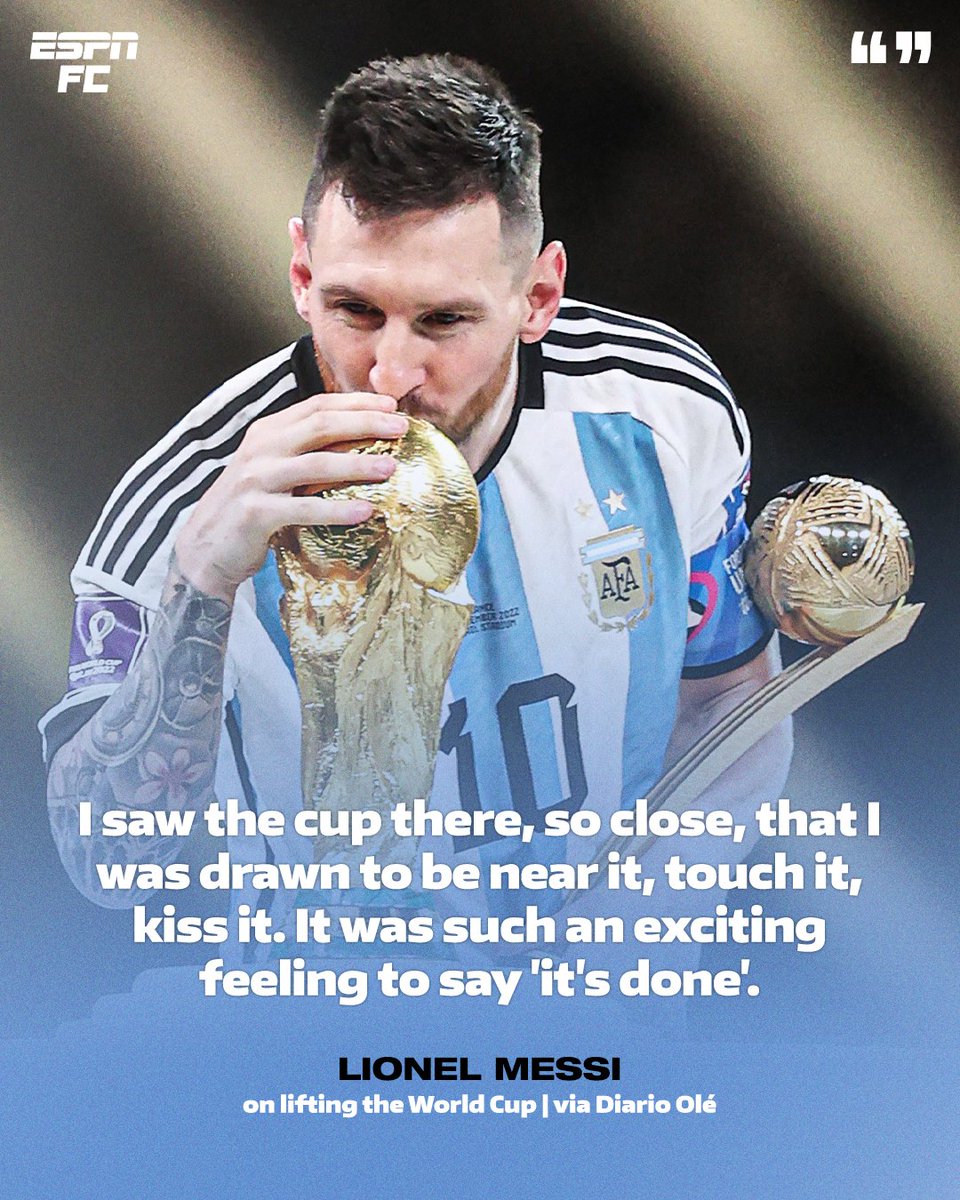The way Lionel Messi talks about lifting the World Cup 🥺