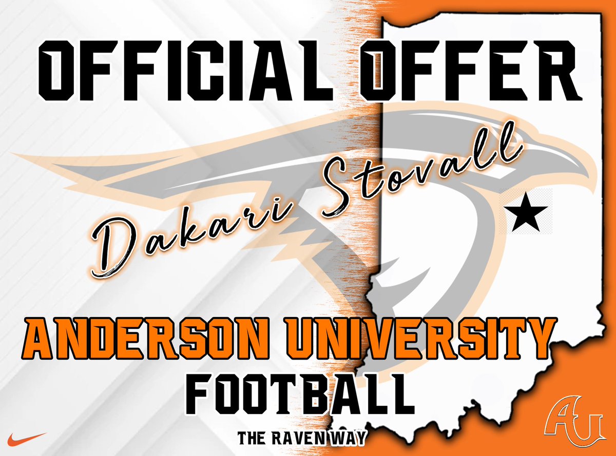 Dakari Stovall (@stovalldakari) on Twitter photo Blessed to receive an offer from Anderson University <a href="/AUFootball__/">Anderson University Football</a> <a href="/CoachCFarris/">Coach Chase Farris</a> #AGTG Blessed to receive an offer from Anderson University <a href="/AUFootball__/">Anderson University Football</a> <a href="/CoachCFarris/">Coach Chase Farris</a> #AGTG