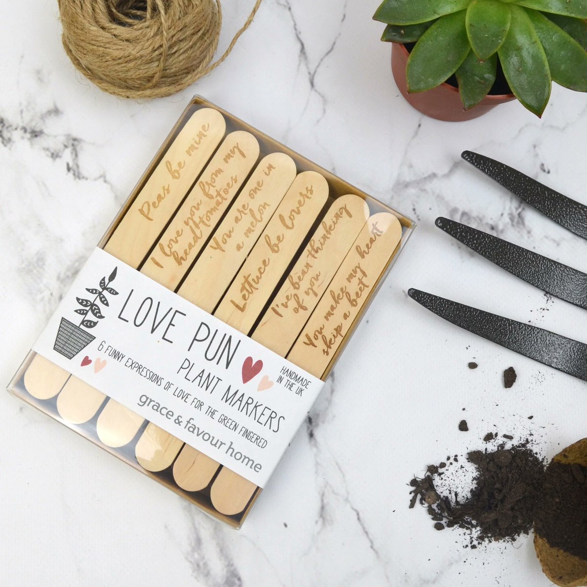 GraceFavourHome's tweet photo. @katylcowan @creativeboom How about something 'punny'? Our love pun plant makers are a fun alternative gift? https://t.co/YfNkwva8lu https://t.co/1qb65oYZlW