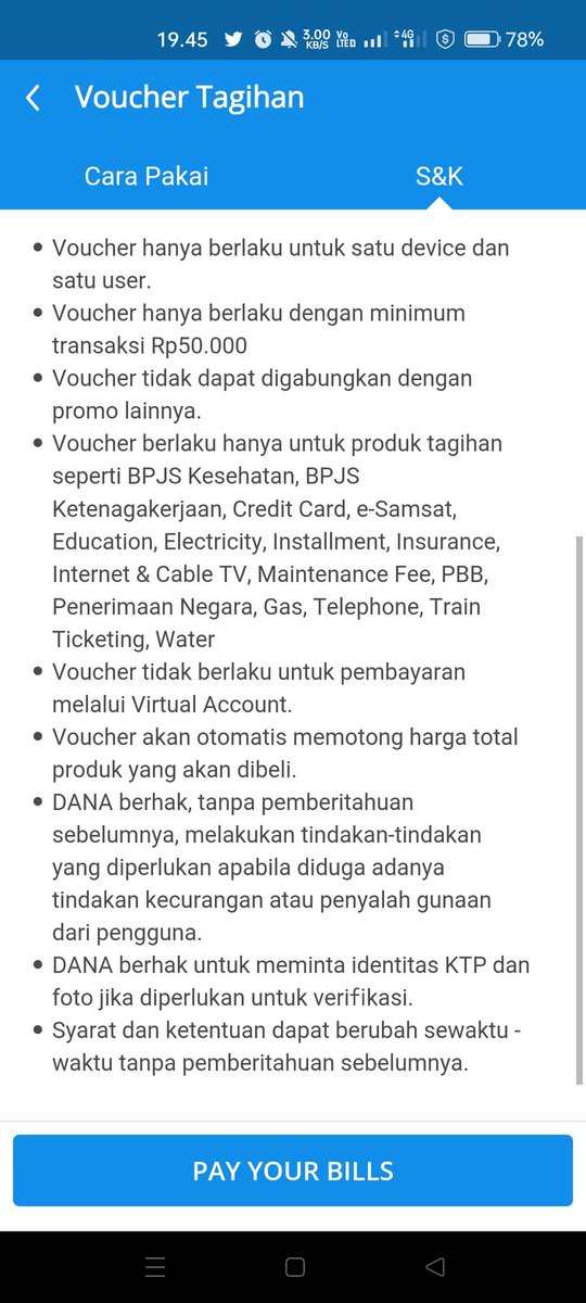 wts voucher dana tagihan, fee 2,5k