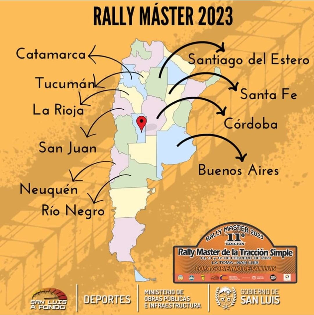 RondinaMarcelo's tweet image. #RallyMaster 2023 en La Toma, San Luís. Gran cantidad de inscriptos de todo el país  10/11y 12 de febrero, cobertura especial de #RondiRally para @AmericaSportsTV y el canal exclusivo de #Youtube
