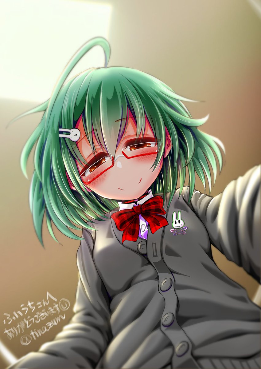 「おSkebでクライアントさんのうちのこの『果音ちゃん』が膝枕をしてくれている絵を」|相沢のイラスト
