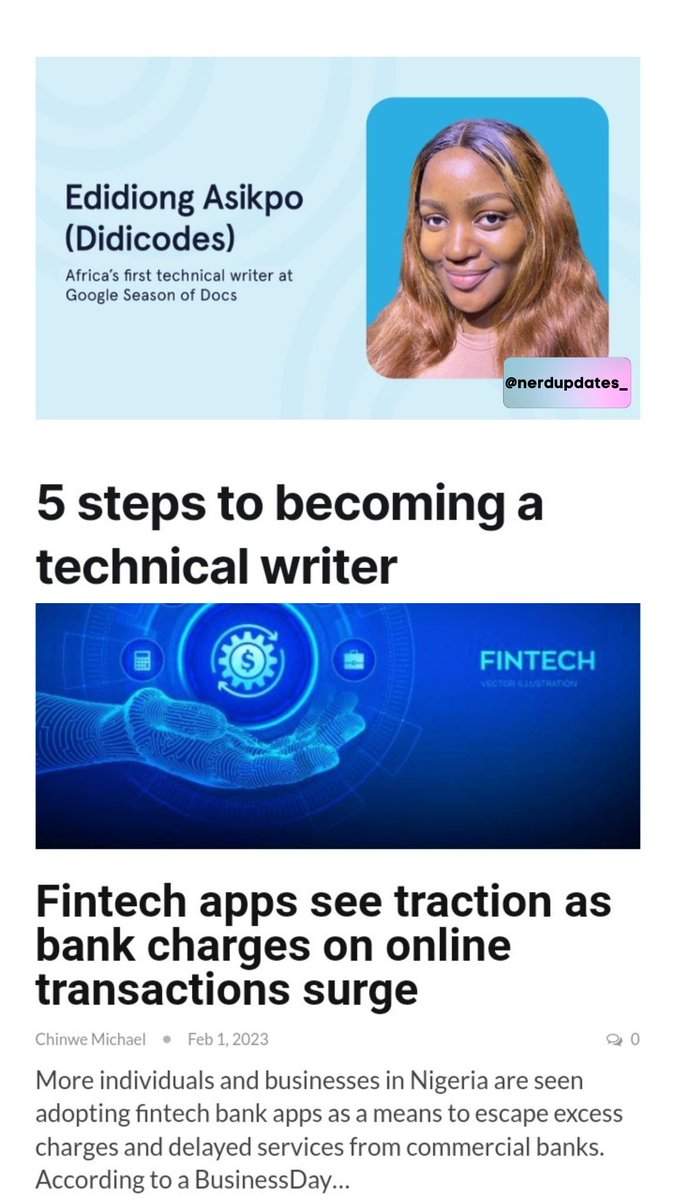 nerdupdates_'s tweet photo. Tech Dailies 📰 

Credits to @BBCBusiness, @techcabal , @bendadadotcom, @cnnbusiness, @businessdayng,  @techpointafrica, @techcrunch and @wired

- Nerd Updates😎

#NerdUpdates #techtwitter 

⬇️⬇️⬇️ https://t.co/FPn1MmrE9G