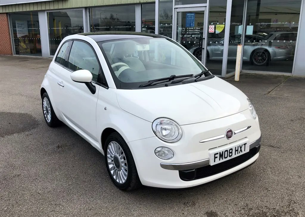 Thompsonandsmit's tweet photo. 2008 Fiat 500 1.2 LOUNGE with only 38,000 miles at 
https://t.co/nLpZQmN8Ub Specification includes air con, fixed glass sunroof with sunblind, rear park sensors, front fogs, electric windows, electric mirrors, 15" alloy wheels, space saver spare wheel and lots more! #fiat500 https://t.co/Vmr8axX3ac