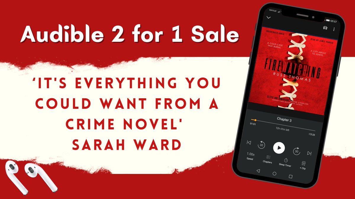 simonschusterE's tweet photo. "Firewatching is a UK cop novel with a pitch-perfect blend of the best of the old and the best of the new... I loved it."
Lee Child
Listen to the fantastic #Firewatching by @thevoiceofruss now in @audibleuk's 2 for 1 Sale!
https://t.co/KNvH8kVaXa https://t.co/pfY1Nqi2Im