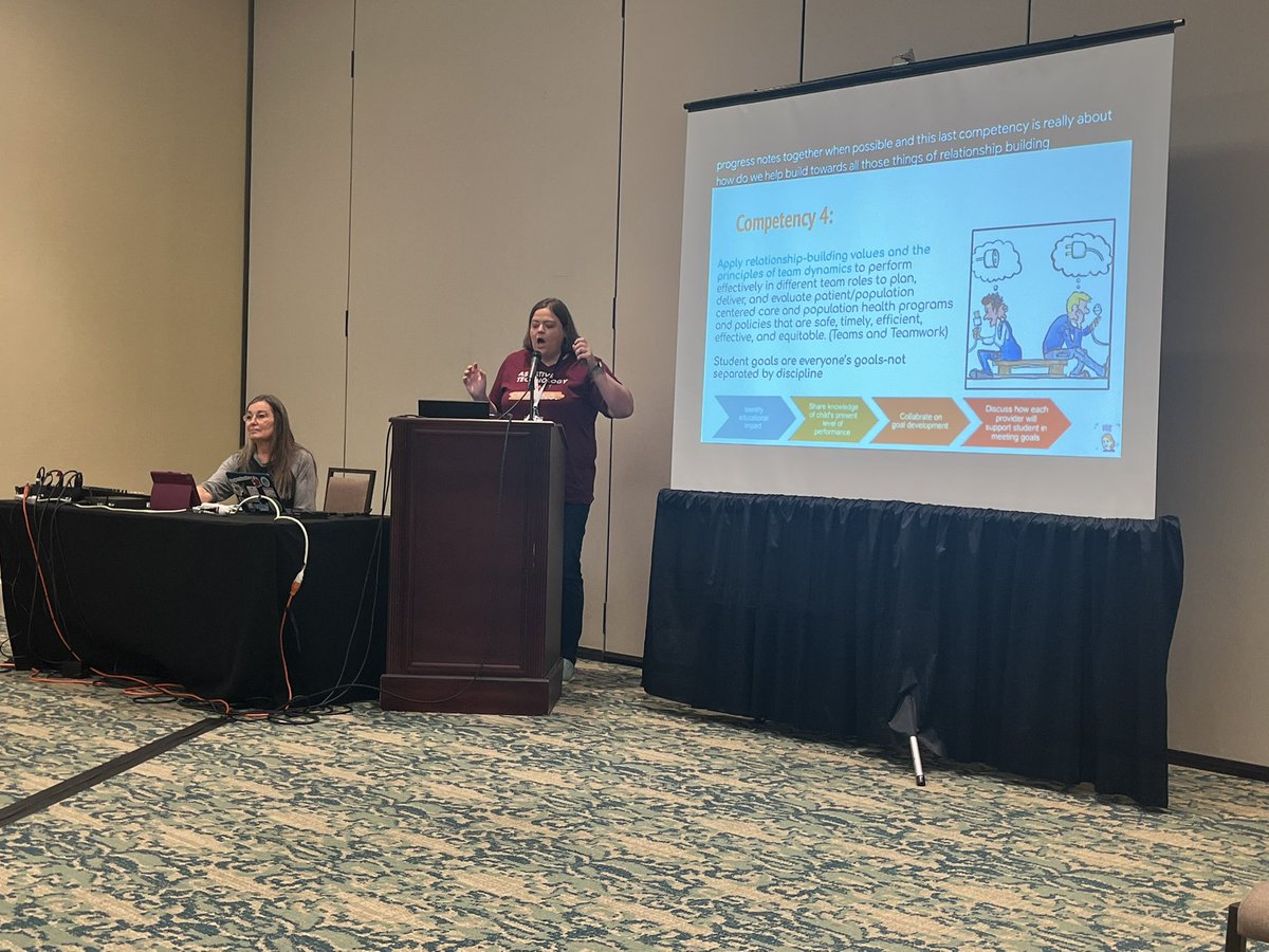 hillary_atp's tweet photo. @wernedat and @JudithSchoonov3 model inclusivity by using live captions when they’re not an option and sharing the importance of collaboration and #CommunAT in supporting and honoring learners. #AssistiveTech #ATIAcon #ATIA23 #ATIA https://t.co/HCOHGP30PX