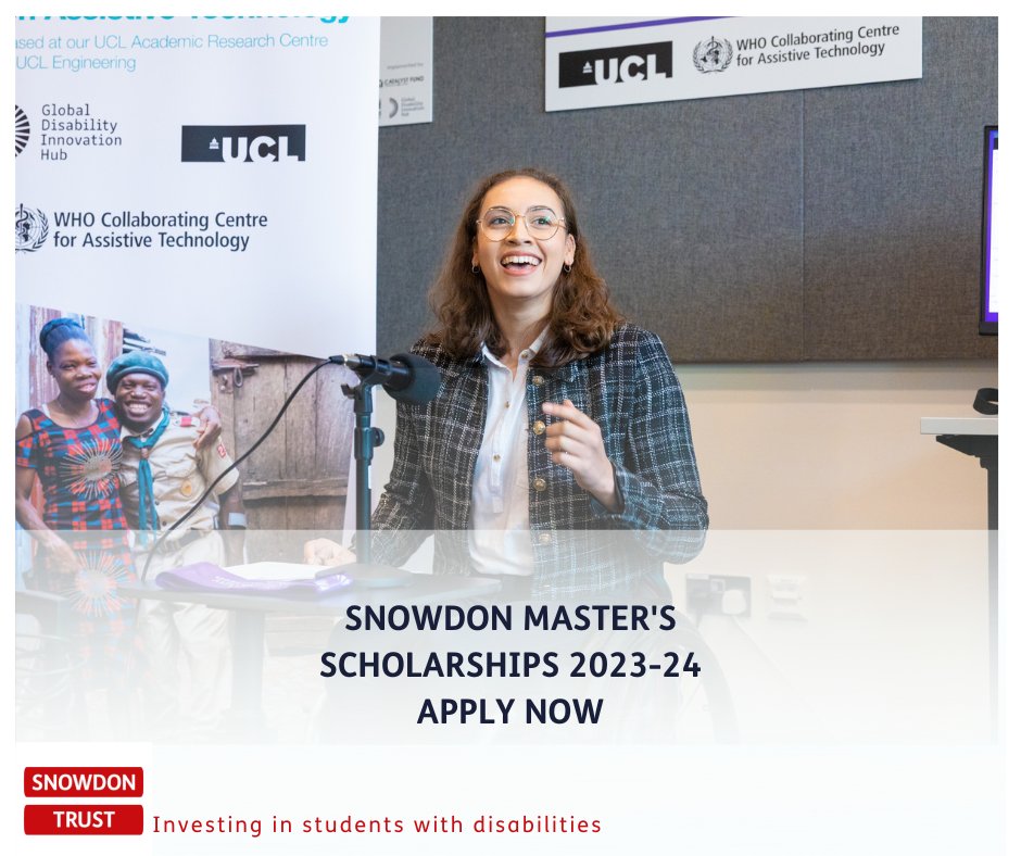 Grace's lived experience of #disability made her aware of huge discrepancies in access and affordability of healthcare, which led her to studying a Master's in Public Dental Health as a Snowdon #Masters #Scholarship recipient. Apply here snowdontrust.org/scholarships #DisabledLeaders