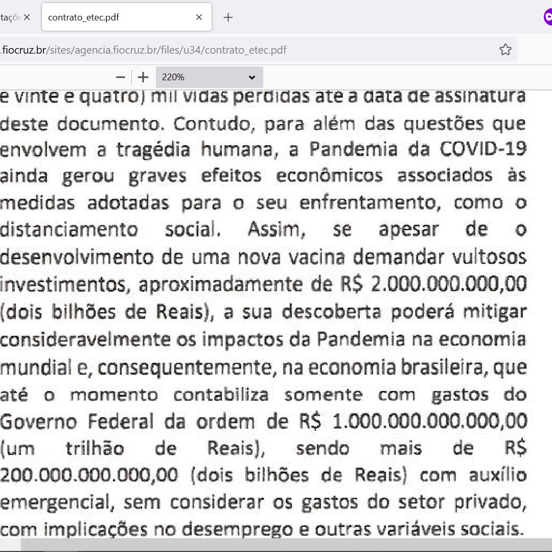 schmittpaula's tweet photo. Lembra quando o Bolsonaro ficava falando sozinho, alertando que o lockdown e o isolamento social iriam destruir a economia? A FioCruz sabia que Bolsonaro estava certo, mas admitiu só admitiu isso silenciosamente, no contrato que ninguém leu. 
https://t.co/mtG7abYitz https://t.co/UvCTJrsF0g