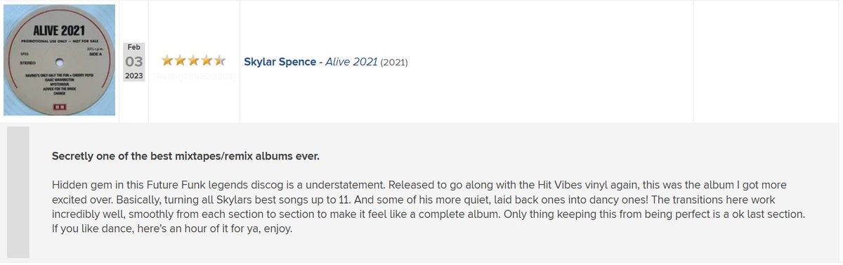 Doing my part and being the first review for some of my favorite Vaporwave albums on RateYourMusic 🫡! Love y'all. <3! <a href="/BathroomPlants/">Bathroom Plants</a> <a href="/eyeclickeye/">👁‍🗨📲</a> <a href="/desertsandvapor/">desert sand feels warm at night</a> <a href="/peteypablohoney/">FM Skyline 👁</a>