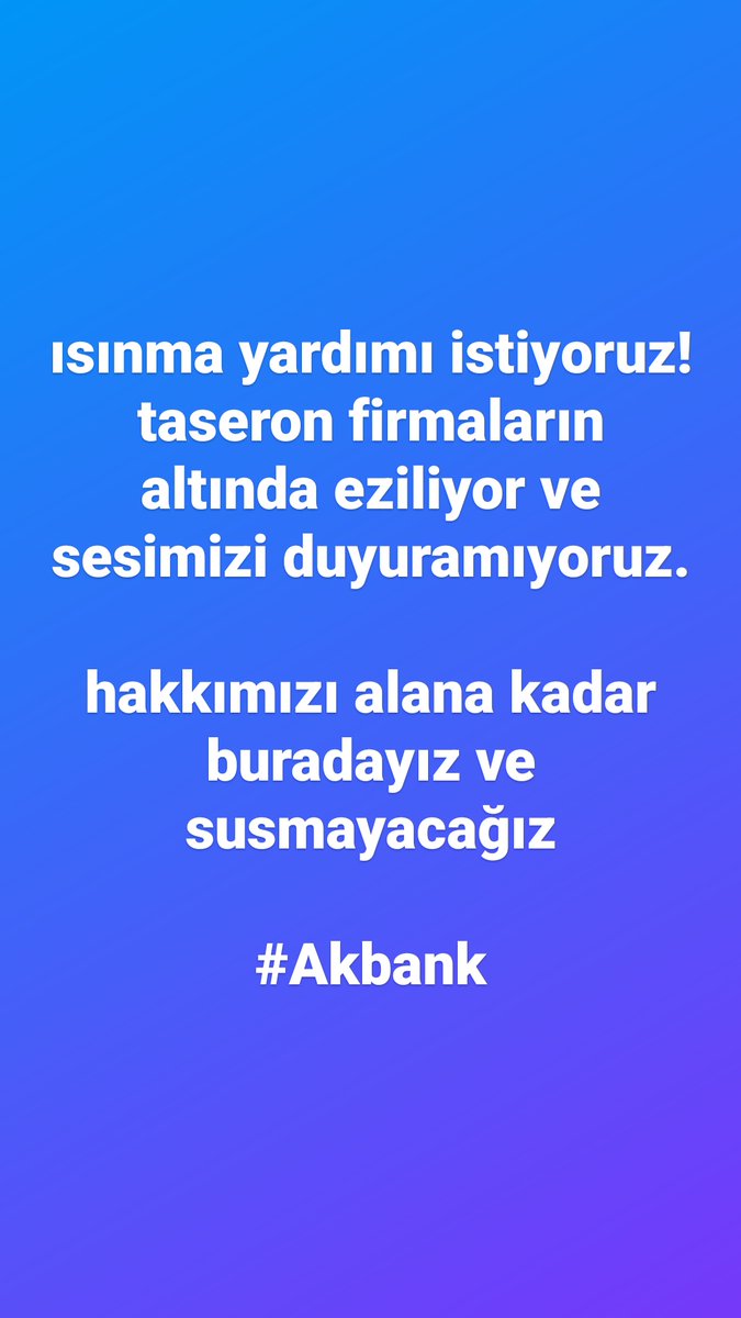 #AkbankÖGGHaklarınıİstiyor #SuzanSabancıDinçer #HakanBinbaşgil #EyüpEngin #AhmetFuatAyla #YamanTörüner #EmreDerman
#ProfÖzgürDemirtaş <a href="/Akbank/">Akbank</a> <a href="/AkbankDestek/">Akbank Destek</a> <a href="/paramedya/">ParaMedya</a> <a href="/remzi_ozdemir/">Remzi Özdemir</a>