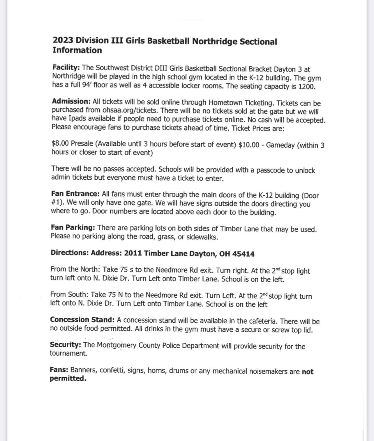 Anna Athletics on Twitter "ANNA Girls BK opens the OHSAA Div III