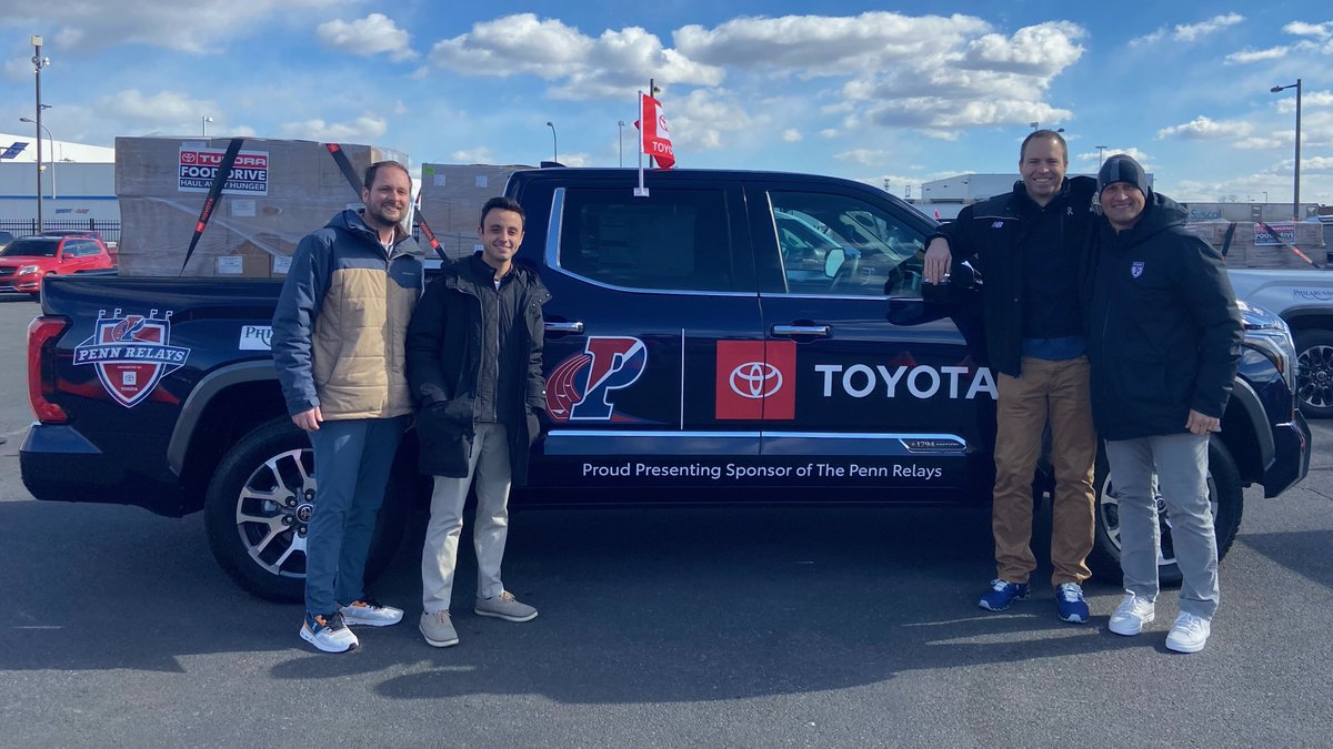 pennrelays's tweet image. Some of the @PennRelays staff out supporting our presenting partner @Toyota at the 14th Annual Toyota Tundra Food Drive in support of @Philabundance.

 #HaulAwayHunger
