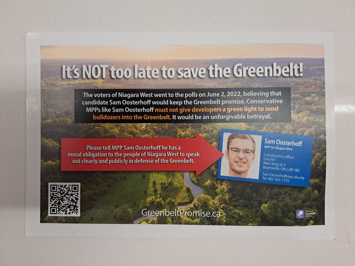 Look what I found floating around Brock today 👀 #onpoli #SaveTheGreenbelt