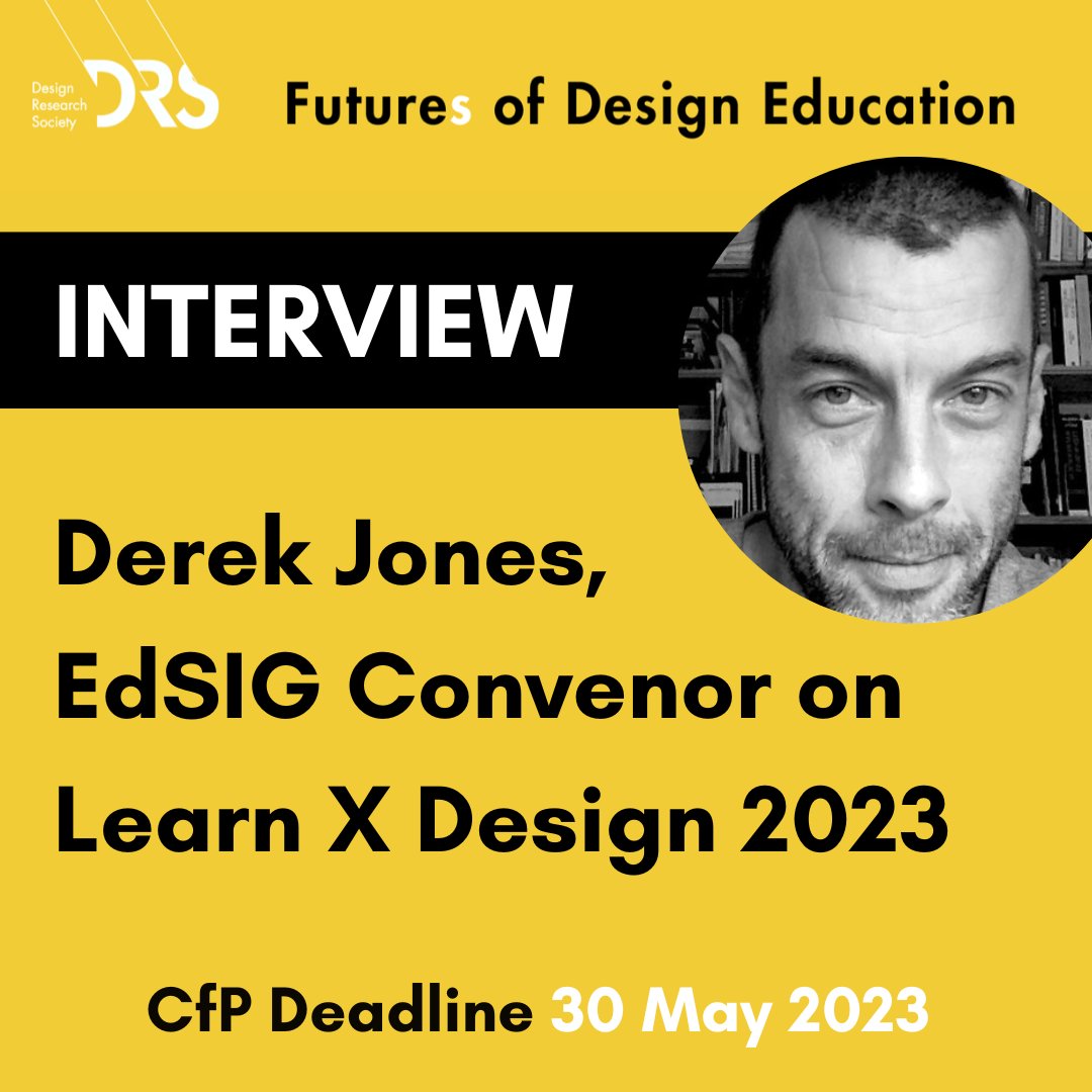 thisisDRS's tweet photo. This year, the DRS's EdSIG is trying something different for their biennial LearnxDesign conference. We sat down with Derek Jones @plug103 , EdSIG convenor, to learn more about the theme and format for LearnxDesign 2023. Read the full conversation here: https://t.co/Gl7LCxqwJ2 https://t.co/UgqFX6OYG0