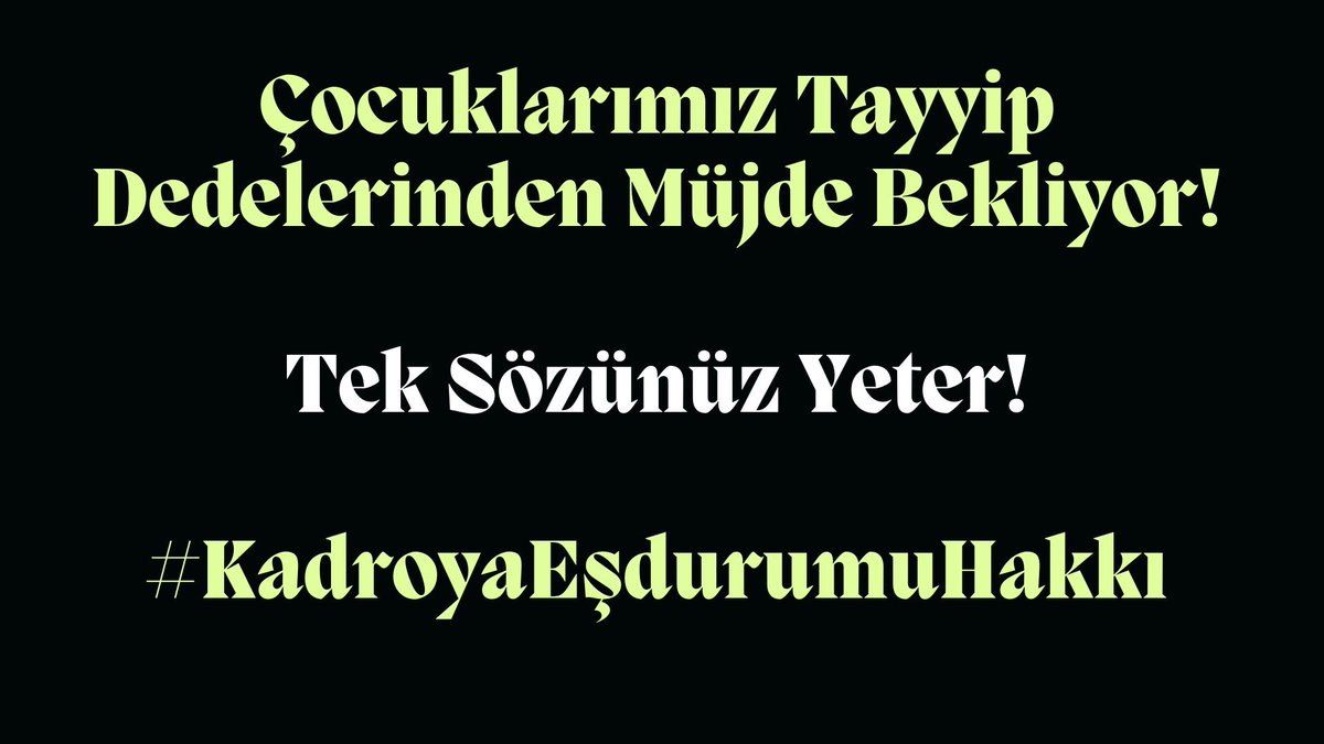 esdurumu71's tweet photo. Aile toplumun temel direğidir.
Bizler mesleğimize severek isteyerek başladık.
Evlatlarımız Anneden ayrı ya Babadan.
Biz kadroyu ailemiz için istedik.
Süresiz aile birliği zaruridir99
@RTErdogan
@fatmaaksal
@HBTurkoglu 
@HamzaDag 
@hayatiyazici 
@jsarieroglu
#KadroyaEşdurumuHakkı https://t.co/lVdrWHw7Qn