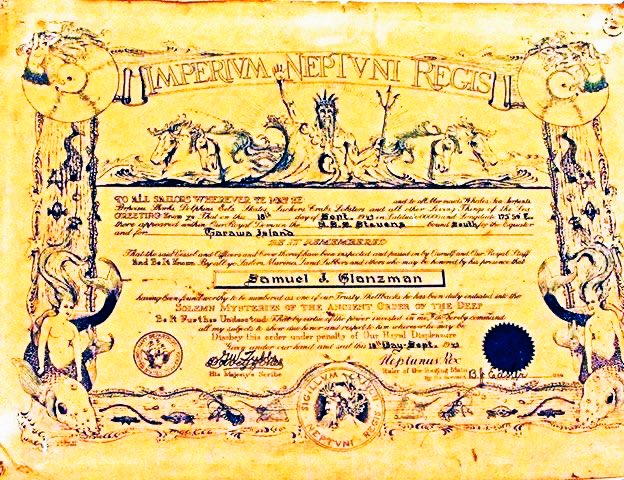 Lisa_Organa's tweet photo. Sam Glanzman is part of comics history & U.S. History. Sam was my friend & sent me things randomly. Here is my A Sailor’s Story page; Sam’s 1943 shellback certificate; & a signed 1959 dinosaur book, also signed to him by Al Williamson. #DCWar @Big5Army @spyvinyl @WalterSimonson https://t.co/SLU8m1RgMq