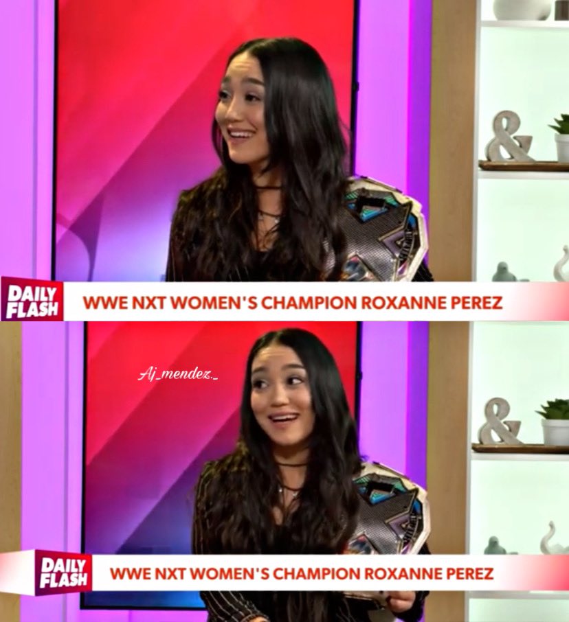 aj_mendezz_'s tweet photo. The nxt champion @roxanne_wwe in @DailyFlashTV
#roxanneperez #roxanneperezwwe #wwe #wweroxanneperez #dailyflashtv #wwenxt @wwenxt https://t.co/4Wi9cyZVYj