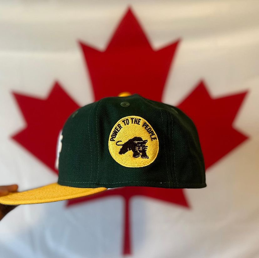 8V_Collective's tweet photo. Oakland Athletics Authentic Collection 59Fifty w/ Black Panther Party 'Power to the People' Patch ✊🏾

Custom 1 of 1. Not for sale. 

#bhm #blackhistorymonth #blackpantherparty #oakland #athletics #8V #eightfive #59fifty #neweracap #greybottom #powertothepeople https://t.co/w6YdYvpg3u